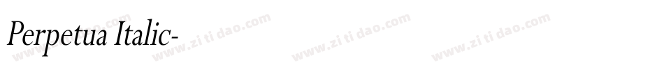 Perpetua Italic字体转换